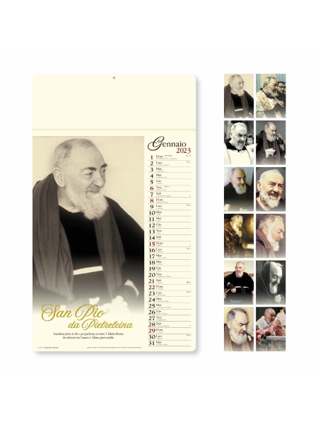 Calendari fotografici avoriati San Pio